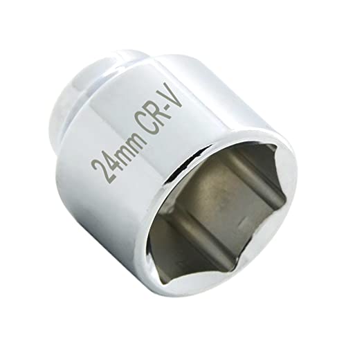 KEDAKEJI 24mm 6-Point Socket, Low Profile Oil Filter Wrench,3/8