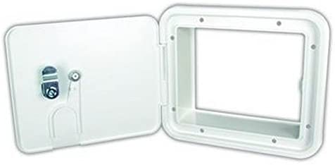 RV Trailer JR PRODUCTS Electrical Hatch Polar White - E7132-A Access Door