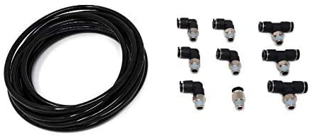 Tier1 Motorsports PUSH LOCK Vacuum Fitting Kit for Turbo, Wastegate, Solenoid, BOV fits Honda Civic, Integra, etc