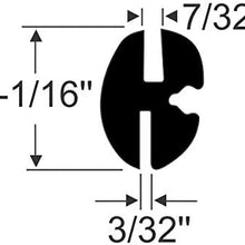 Steele Rubber Products One Piece Locking Gasket Seal for Boat Windows - Sold and Priced per Foot - 40-0496-357