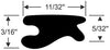 Steele Rubber Products RV Sliding Glass Window Seal - Sold and Priced Per Foot 70-3825-255