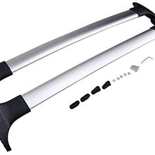 Tata.Meila 2Pcs Cross Bars for Ford Ecosport 2013-2021 Roof Rack Rails Crossbars Luggage Carrier Bars Silver