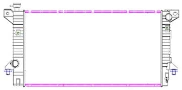 New Radiator For 2009-2014 Ford Expedition 4.6/5.4 Liter V8, With Heavy Duty Cooling; Expedition And Navigator With Tow Package FO3010288