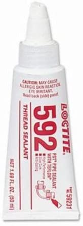 Loctite PST 592 One-Part Pipe Thread Sealant, 50 mL Tube, Paste, White, 1.21