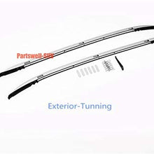 YiXi-Partswell 2Pcs Roof Rail Roof Rack Side Rail Aluminum Fit for Toyota C-HR CHR 2018-2020 - Silver