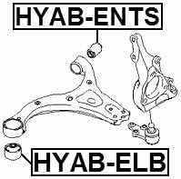 545514D000 - Front Arm Bushing (for Front Arm) For Hyundai/Kia - Febest