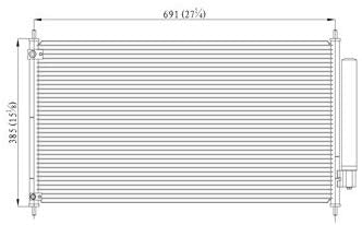 CPP Air Conditioning Condenser for 2013-2014 Honda Accord HO3030159