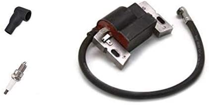 PARTSRUN Ignition Coil with Spark Plug Replace Briggs and Stratton 592846 592376 691060 799651 for John Deere MIA12788 MIA12864 MIA12346,ZF462B-HHS