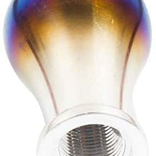 YILE 5 Speed Gear Stick Shifting Knob, Chrome Finish Aluminum Alloy MT Car Shifter Handle Fit Most Automatic Manual Vehicles (Regular Style)