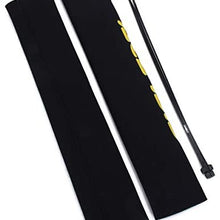 Yuanyuan Pair Black Neoprene Motorcycle Fork Gaiter Boot Seal Socks Covers Protector Durable Cable Ties for Extra Security