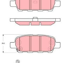 TRW TPC1415 Premium Ceramic Rear Disc Brake Pad Set