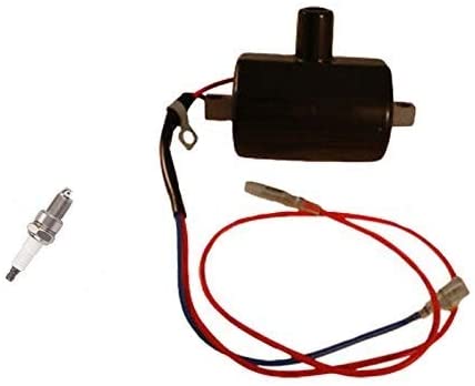 PARTSRUN High Performance Ignition Coil Module + Spark Plug for EZGO Golf Cart OEM 23782-G1 1981-1994 EPIGC102,ZF113-DHHS