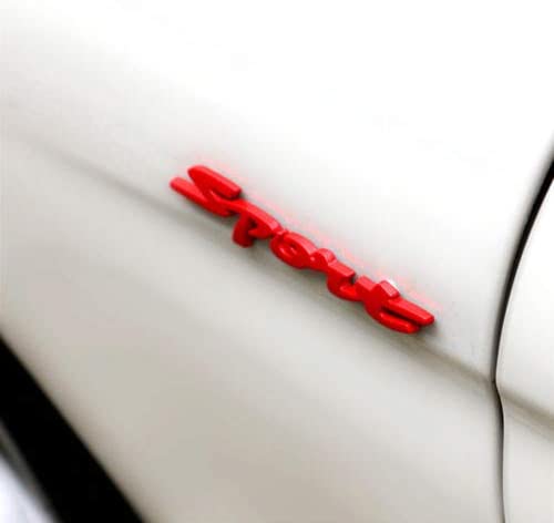 Car Styling Door Trunk Window Sport Emblem Fender Trim Kit 2 Pieces (RED)
