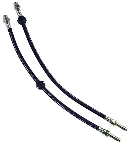 Yuanyuan New 2X Front Brake Hose Brake Hose Fit for BMW 3 3ER E46 316 318 320 323 325 330 Z4 Accessories Durable Practical L0507 (Color : BK) (Bk)