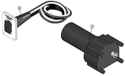 Lippert 217884 Standard Fifth Wheel Landing Gear Motor with IP Rated Switch and Harness
