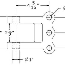 BulletProof Hitches 2-Tang Clevis with 1" Pin for Towing with Drawbar Systems, Pintle Systems, Farm Equipment (Rated 20,000 lbs)