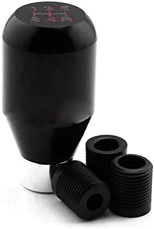 Car Shift Lever,5-Speed Manual Aluminum Heavy-Duty Shift knob, Short Shift Shifter, Long Shift Head (Black)