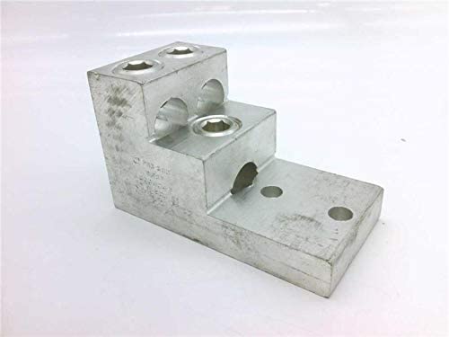 Ilsco PB3-600-2N AL MEC 600-2 13/32-1 3/8 T UL3 Hole Cent, Silver