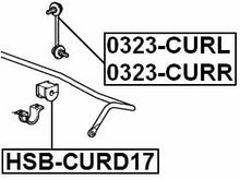 Rear Stabilizer Bushing D17 Febest HSB-CURD17 Oem 52306-TL2-A02