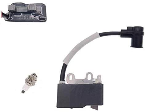 PARTSRUN Coil,Ignition + Spark Plug for Echo Mantis Tiller SV-5C/2 Ignition Coil TC-210 SHINDAIWA YAMABIKO A411000220 A411000221,ID#C9927 5(9) B EMG-61,ZF713-XHHS