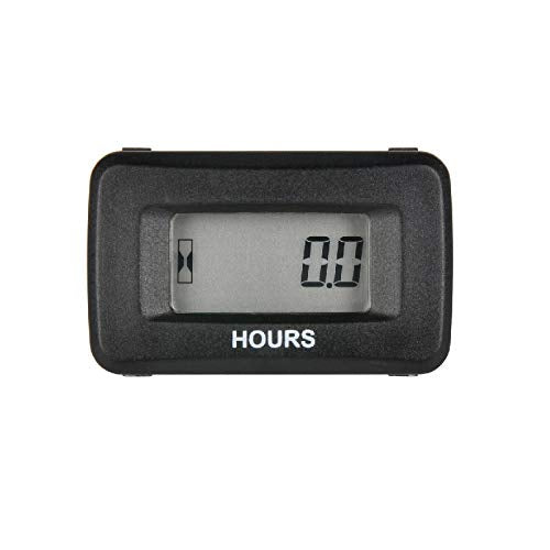 Jayron JR-HM055AD(AC/DC 5V to 277V)Digital LCD Hour Meter Accumulate Data for Garden Lawn Mower ZTR Tractor Generator Golf cart Club car wash Boat ATV Motor Compressor and Pneumatic Equipment,Black