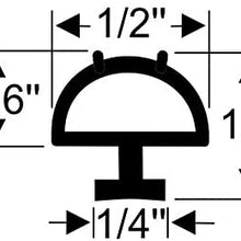 Steele Rubber Products Service Vehicle Compartment Door Seal - Roll up Door Bottom Rail Seal Half Round with tabs - Sold and Priced by The Foot 70-2085-477