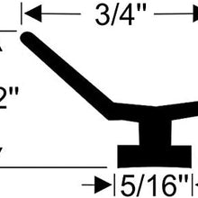 Steele Rubber Products Service Vehicle Compartment Door Seal - Roll up Door Side Edge Track Seal T Profile with tabs - Sold and Priced by The Foot 70-3996-477
