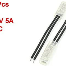 uxcell 12 Pcs 40C Bimetal Thermal Protector Temperature Control Switch N/C 250V 5A