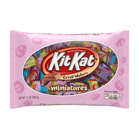 KIT KAT, Miniatures Milk Chocolate Wafer Candy Bars, Valentine's Day, 10 oz, Bag