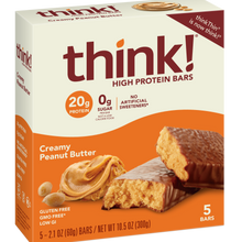 thinkThin Creamy Peanut Butter High Protein Bars, 2.1 Oz., 5 Count