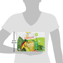 (8 Pack) Happy Tot Super Foods Pouches Organics Pears, Mangos & Spinach + Super Chia Pouch, 4.22 OZ