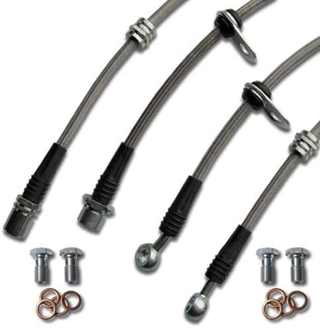 Techna-Fit Stainless Steel Brake Line Kit for Mitsubishi - MIT-1020RD (Red)