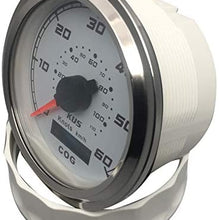 KUS Waterproof GPS Speedometer Speed Gauge 0-60Knots for Boat Yachts 85mm 12V/24V