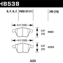 Hawk Performance HB538F.760 HPS Performance Ceramic Brake Pad