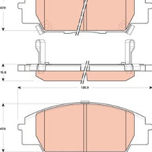 TRW TPC0829 Premium Ceramic Front Disc Brake Pad Set