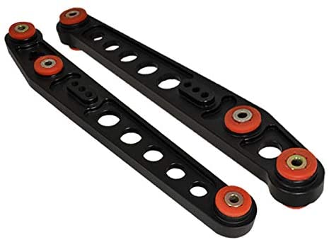 Fit 1996-2000 Honda Civic Rear Lower Control Arm with Red polyeurathane material bushing Black