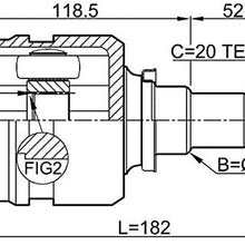 FEBEST 0111-NZE140 Left Inner CV Joint