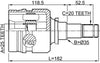 FEBEST 0111-NZE140 Left Inner CV Joint