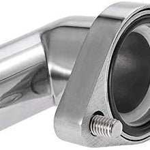 Rumors New Aluminum Water Neck Swivel 15 Degree Fit for Chevy 327 350 454 396 (Color : Silver)