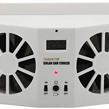 Motorhome accessories 2W Solar Powered Car Auto Air Vent Cool Fan Cooler Ventilation System Radiator Temperature Display,for most automotive trucks