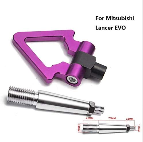 EPMAN Car Sport JDM Aluminum Forge Front Tow Hook Bar Front Rear for Mitsubishi Lancer EVO TK-RTHLPH006 (Sliver)