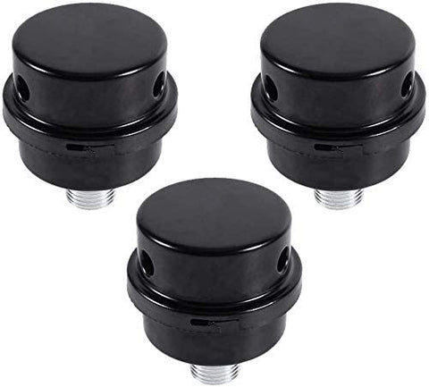 3 Pcs Air Compressor Silencer Filter Metal Air Compressor Intake Filter Noise Muffler Silencer(1/2
