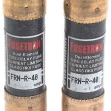Bussman BP/FRN-R-40 40 Amp 250 Volt Time Delay Cartridge Fuses 2 Count