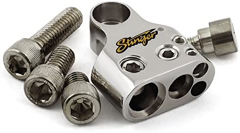 Stinger SPT55302 Multi GM Battery Terminal (1) 1/0 Gauge (1) 4 Gauge and (2) 8 Gauge Outputs (Standard Packaging)