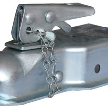 Husky 87072 1-7/8" Ball 3" Width Straight Coupler with Chain,Grey