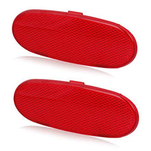 HERCOO Door Panel Reflector Interior Door Reflectors Red Front Reflector Light Cover Compatible with Dodge Ram 1500 2500 3500 Ram 4500 5500 2008-2009 Dodge Durango Chrysler Aspen 2007-2009