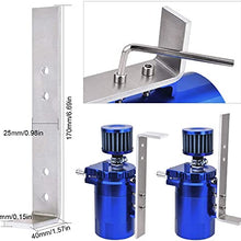 SPEEDWOW Aluminum Oil Catch Can Tank Filter Baffled With Breather Filter And Hose Kit Universal (Blue)