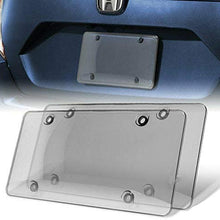 S SIZVER Signature Universal Auto Parts Accessories Tinted Clear/Smoke Protector License Plate Frame Shield Cover Front & Rear