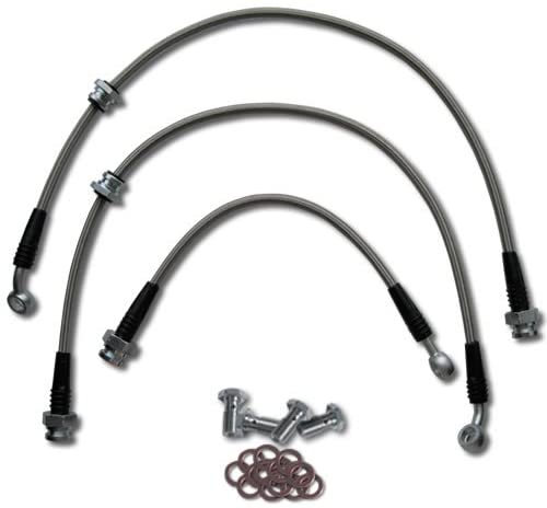 Techna-Fit Stainless Steel Brake Line Kit for Nissan - Red - NIS-2120RD