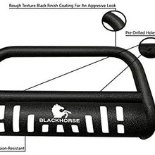 Black Horse Off Road Textured Bull Bar (Excl. 2014-20 Limited & 19-20 Nightshade Edition) W Skid Plate Compatible with 10-20 Toyota 4Runner